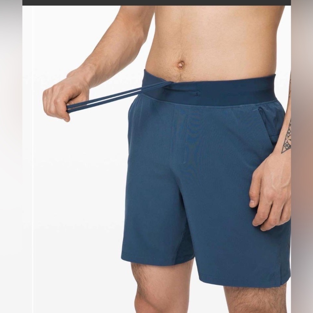 LULULEMON ATHLETICA TEAL ATHLETIC SHORT WITH A POCKET IN THE SIDE SIZE M - Picture 10 of 12
